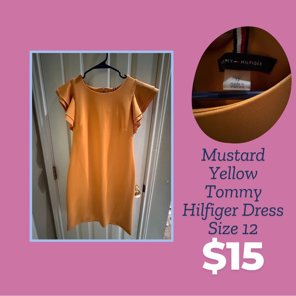 Tommy Hilfiger Mustard Yellow Dress